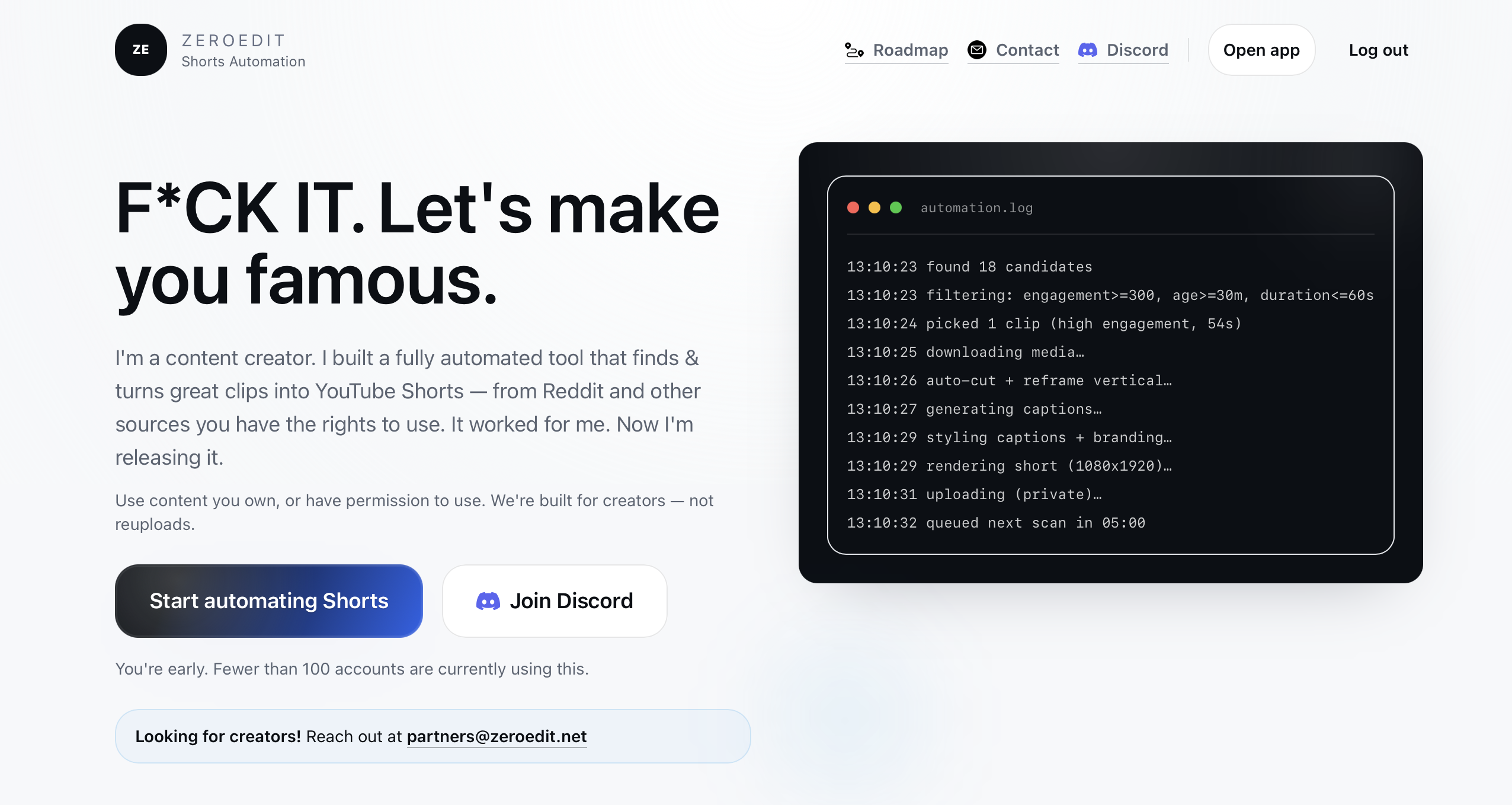 תצוגת המערכת של ZeroEdit.net